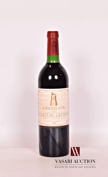 null 1 bouteille	Château LATOUR	Pauillac 1er GCC	1981
	Et. un peu fanée et tachée....