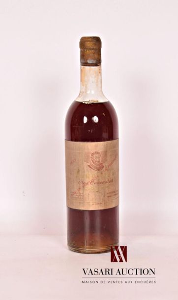 null 1 bouteille	JURANCON Clos Cancailloü		1957
	Et. très fanée et tachée. N : ht/...