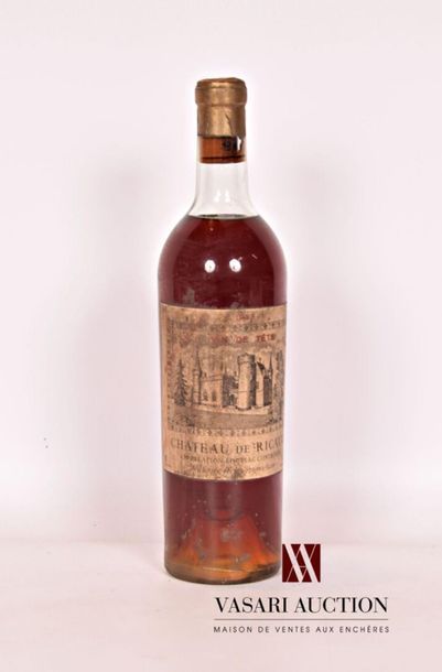 null 1 bouteille	Château DE RICAUD	Loupiac	1947
	Crème de Tête. Et. fanée et très...