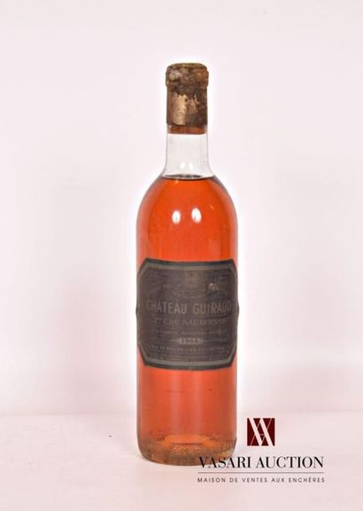 null 1 bouteille	Château GUIRAUD	Sauternes 1er GCC	1964
	Et. fanée et tachée mais...