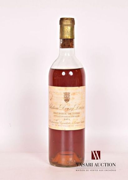 null 1 bouteille	Château DOISY DAËNE	Haut Barsac	1971
	Et. fanée et tachée mais parfaitement...