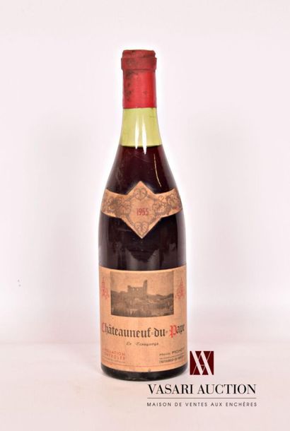null 1 bottleCHATEAUNEUF DU PAPE "Le Tresquoys" put Henri Pichot1955Et
. faded and...