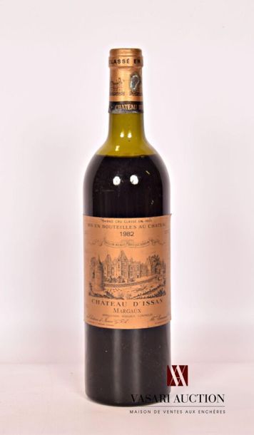 null 1 bouteille	Château D'ISSAN	Margaux GCC	1982
	Et; un peu tachée. N : haut é...