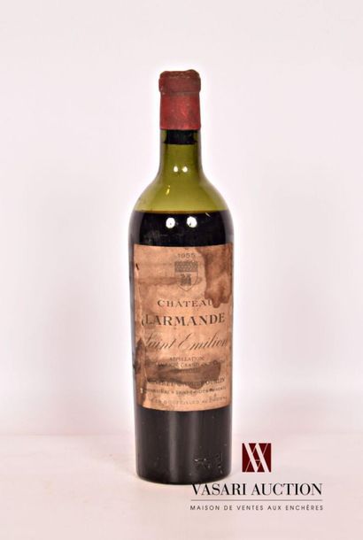 null 1 bouteille	Château LARMANDE	St Emilion GCC	1955
	Et. très tachée. N : mi é...