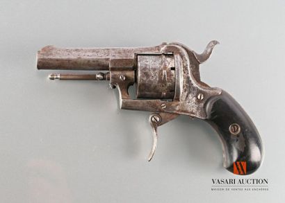 null Revolver à broche, calibre 7 mm, barillet à six chambres, marqué dans une banderole...