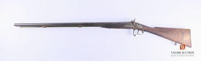 null Fusil de chasse à percussion, canons en table de 78 cm calibre 16, pontet volute,...