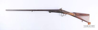 null Fusil de chasse à broches, canons en table de 76 cm calibre 16, pontet volute,...