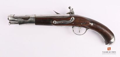 null Pistolet modèle 1763, platine à silex signée Mre de Libreville, et poiçonnée...