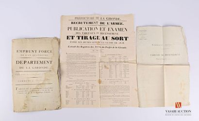 null Documents : Emprunt forcé de l'an quatrième, département de la Gironde, affiche...