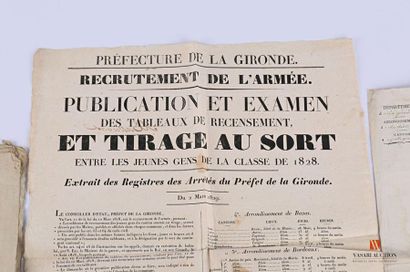null Documents : Emprunt forcé de l'an quatrième, département de la Gironde, affiche...