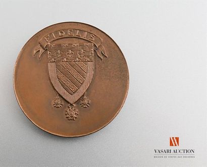 null Ville d'Abeville - Médaille bronze, 50 mm, 1975, gravée par Albert david, B...