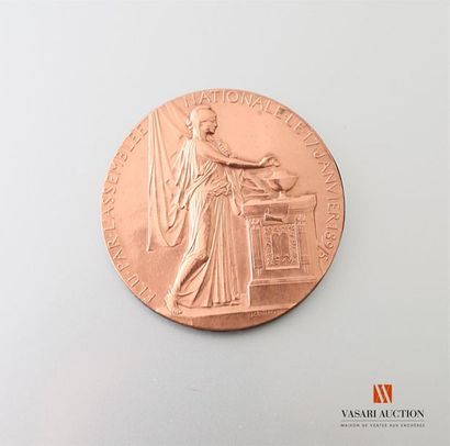 null Elu par l'assemblée nationale, le 17 janvier 1895, médaille, 67 mm, gravée par...