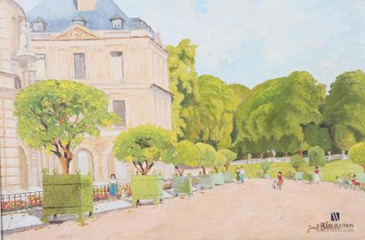 null VOUAUX Jean (20th century)
Le Palais du Luxembourg 
Oil on isorel
Signed lower...