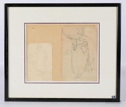 null BOURNICHON Gustave-Désiré (1818-1878)
Représentation de Touaregs 
Deux dessins...