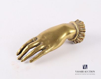 null Presse papiers en bronze doré en forme de main féminine portant une bague
(petites...