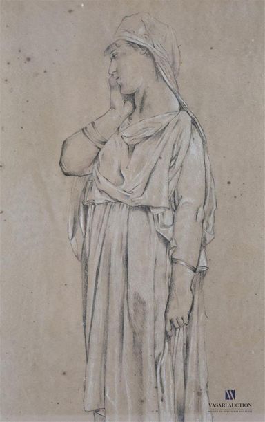null COLLIGNON (XIXème siècle)
Femme drapée
Fusain et craie blanche
Signé et daté...
