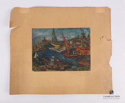 null BURCHARD (XXème siècle)
Le vieux port de Marseille
Gouache sur papier
26,4 x...
