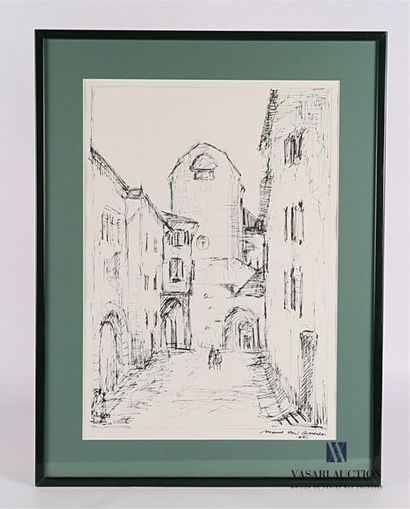 null COMBELLAS Marcel Paul (1906-1989) View
of animated
alleyway print on paper
Signed...