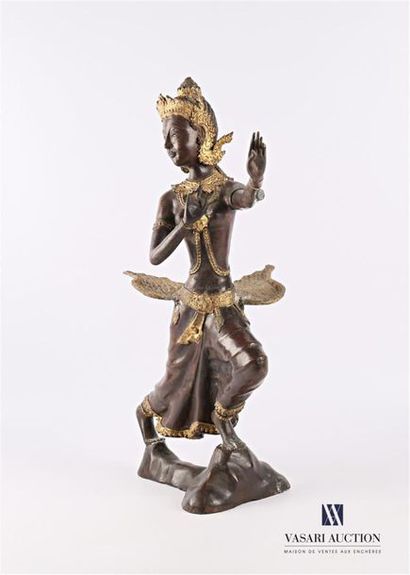 null INDE
Sujet figurant Krishna en bronze à double patine
(usures et petits sauts...