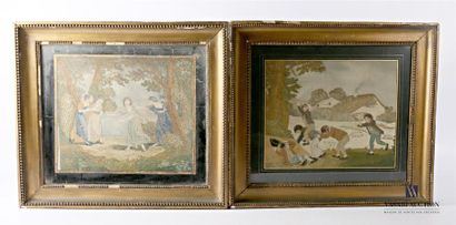 null French school of the XIXth century
Scene from Colin-maillard - Saute-moutons
Pair...