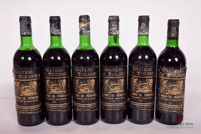 null 6 bouteilles	Château LES TUILERIES	Lalande de Pomerol	1985
	Et. un peu fanées...