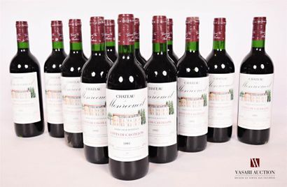null 12 bottlesChâteau DE MONRECUEILCôtes de Castillon1993Et
. 11 impeccable, 1 with...