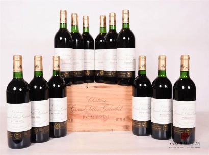 null 12 bouteilles	Château GRANDS SILLONS GABACHOT	Pomerol	1994
	Et. impeccables...