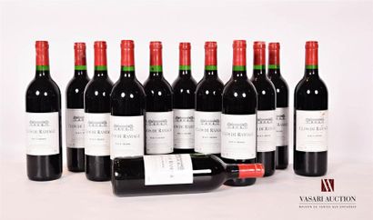 null 12 bouteilles	CLOS DE RAMAGE	Haut Médoc	1992
	Et.: 10 impeccables, 1 un peu...