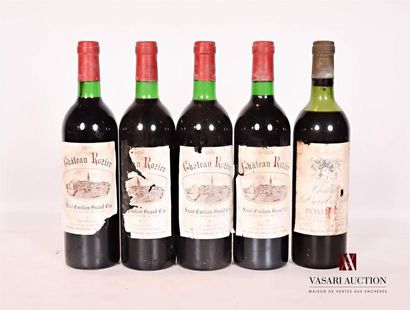 null Lot de 5 bouteilles comprenant :		
4 bouteilles	Château ROZIER	St Emilion GC	1978
1...