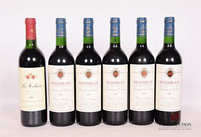 null Lot de 6 bouteilles comprenant :		
5 bouteilles	MADIRAN Domaine de Grabiéou...