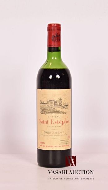 null 1 bouteille	Château SAINT-ESTÈPHE	St Estèphe CB	1978
	Et. un peu fanée et tâché...