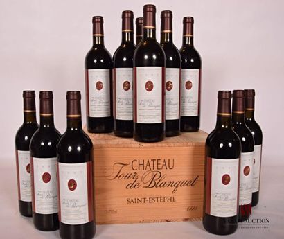 null 12 bouteilles	Château TOUR DE BLANQUET	St Estèphe	1995
	Et. impeccables. N :...