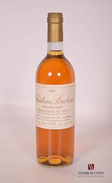 null 1 bouteille	Château LOUBENS	Ste Croix du Mont	1983
	Et. fanée et un peu tachée....