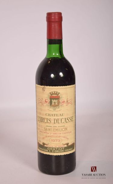 null 1 bouteille	Château LARCIS DUCASSE	St Emilion GCC	1973
	Et. un peu fanée et...