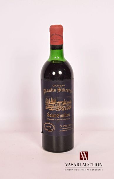 null 1 bouteille	Château MOULIN SAINT GEORGES	St Emilion GC	1970
	Mise négoce. Et....
