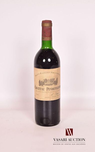 null 1 bouteille	Château PINDEFLEURS	St Emilion GC	1986
	Et. un peu fanée et tachée....