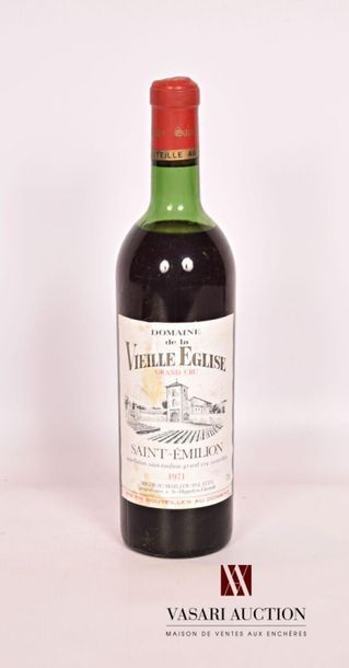 null 1 bouteille	DOMAINE DE LA VIEILLE ÉGLISE	St Emilion GC	1971
	Et. un peu tachée....