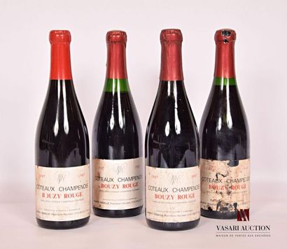 null 4 bouteilles	CÔTEAUX CHAMPENOIS Bouzy Rouge mise Maurice Vesselle		1987
	Et.:...