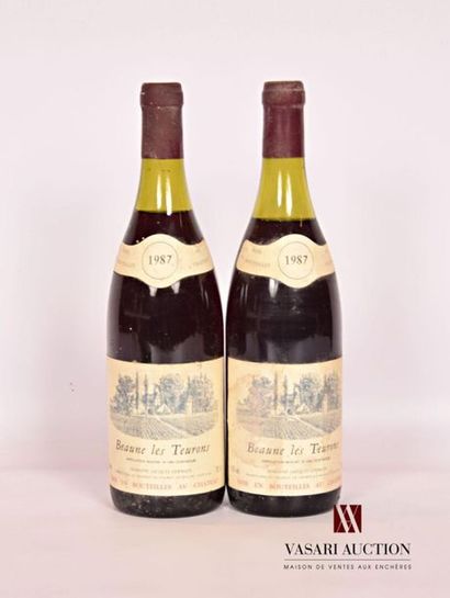 null 2 bouteilles	BEAUNE 1er Cru "Les Teurons" mise Jacques Germain 		1987
	Et. taches....