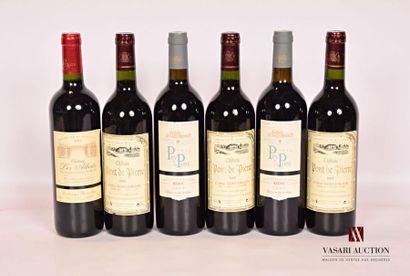 null Lot de 6 bouteilles comprenant :		
3 bouteilles	Château PONT DE PIERRE	Lussac...