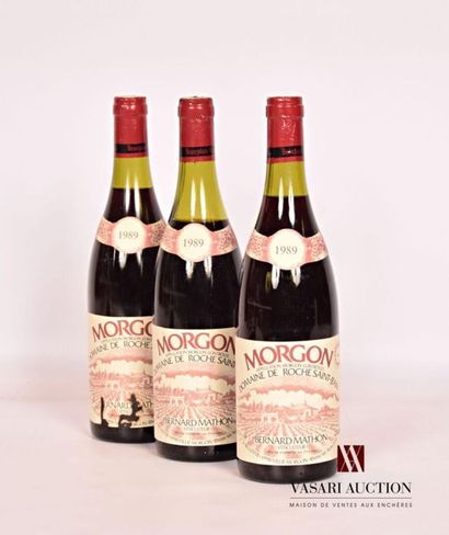 null 3 bouteilles	MORGON Domaine de Roche St Jean mise nég.		1989
	Et.: 2 impeccables,...
