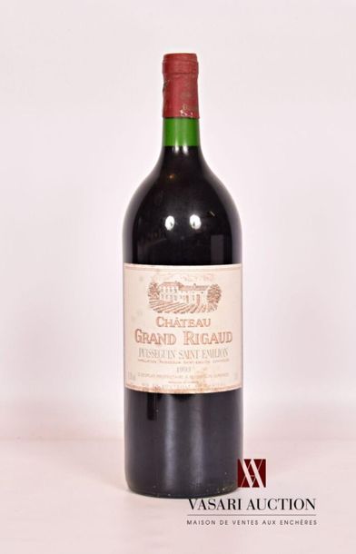 null 1 magumChâteau GRAND RIGAUDPuisseguin St Emilion1993Et
. a little faded, stained....
