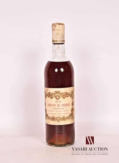 null 1 bouteille	DOMAINE DU ROCHER	Loupiac	1970
	Et. tachée. N : ht/mi épaule (+...