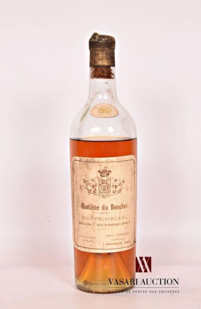 null 1 bouteille	DOMAINE DU BOUCHER	1ères Côtes de Bordeaux	1967
	Et. très tachée...
