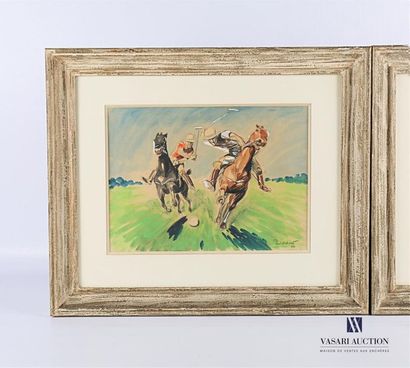 null ORDER Paul (1900-1969) Polo

match Two mixed
techniques Signed lower right and...