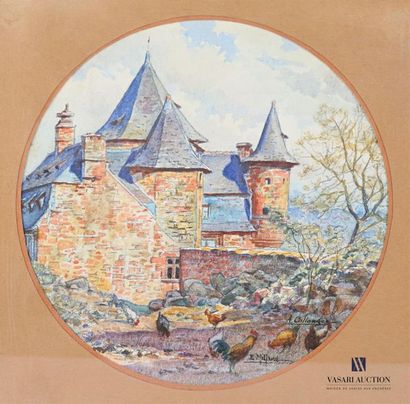 null MILLARD Ernest Jean Marie (1872-?)
Chateau de Maussac à Collonges
Watercolor...