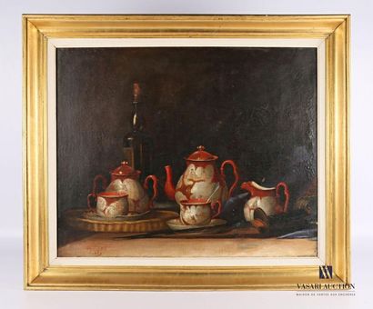 null French school of the XIXth century
Still life with Japanese porcelain tea service...