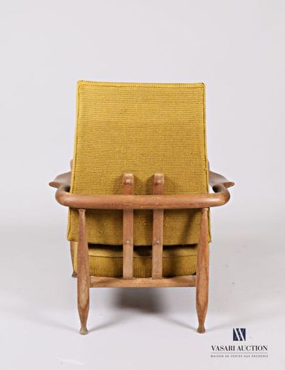 null GUILLERME Robert (1913-1990) & CHAMBRON Jacques (1914-2001)
Armchair in natural...