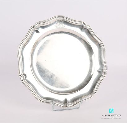 null Round hollow silver dish, the edge is hemmed with fillets and a numeral.
Diameter:...