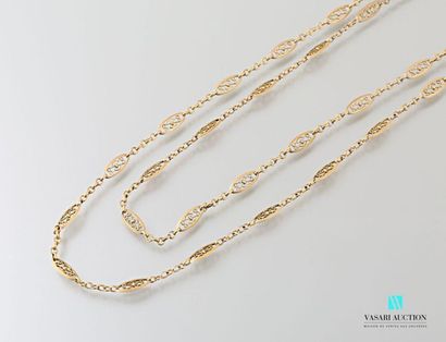 Long necklace in yellow gold 750 thousandths,...